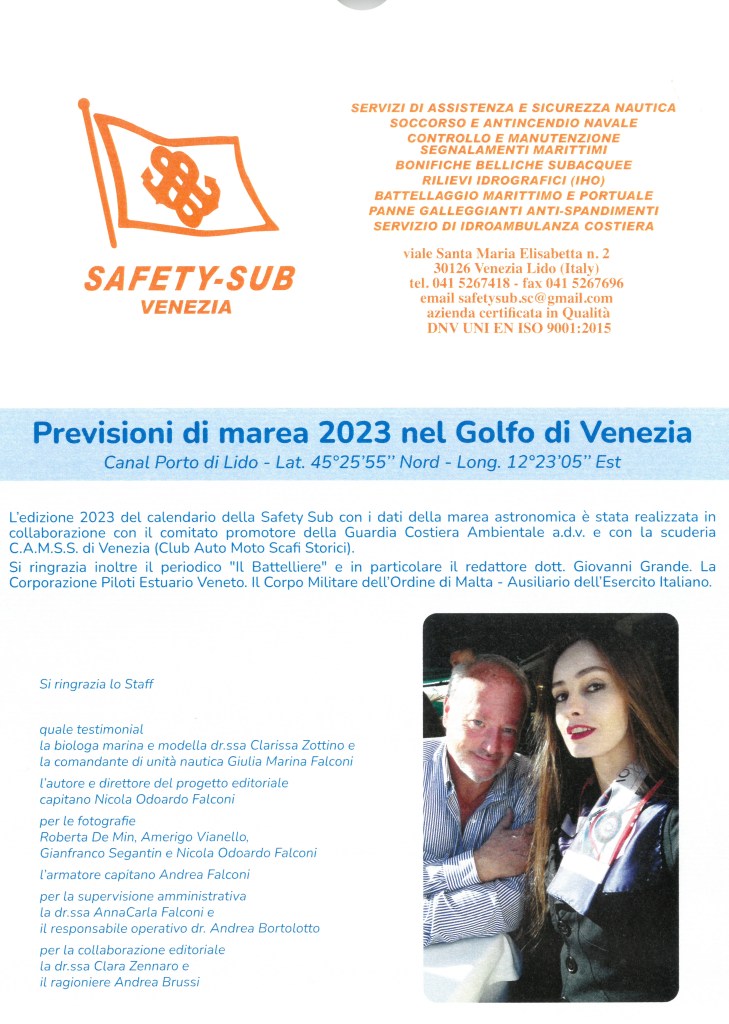 Calendario delle maree 2023